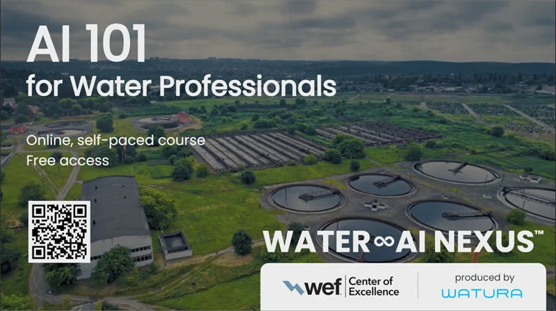 Aerial image of water treatment facility